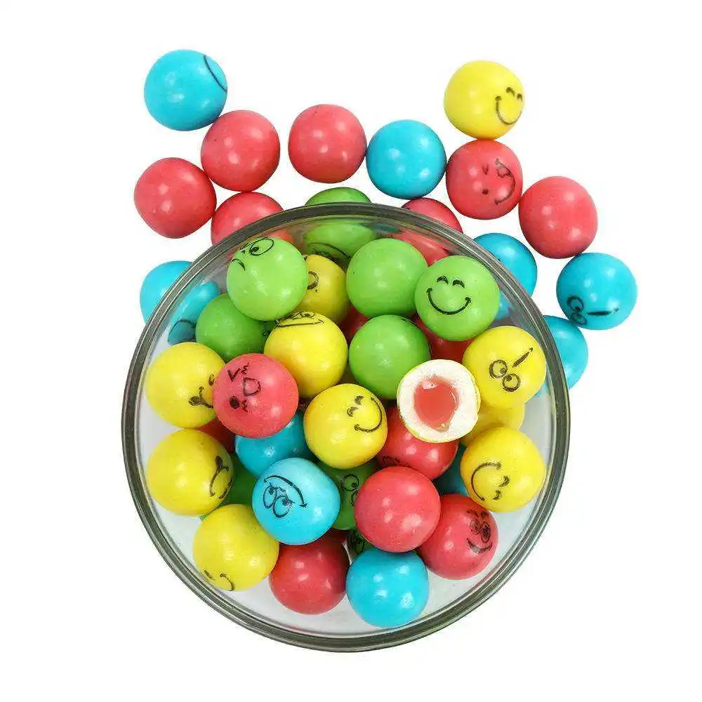Wholesale Chinese snacks fruit bubble gum healthy gummy candy exotic sweets sour sweet bubble gum