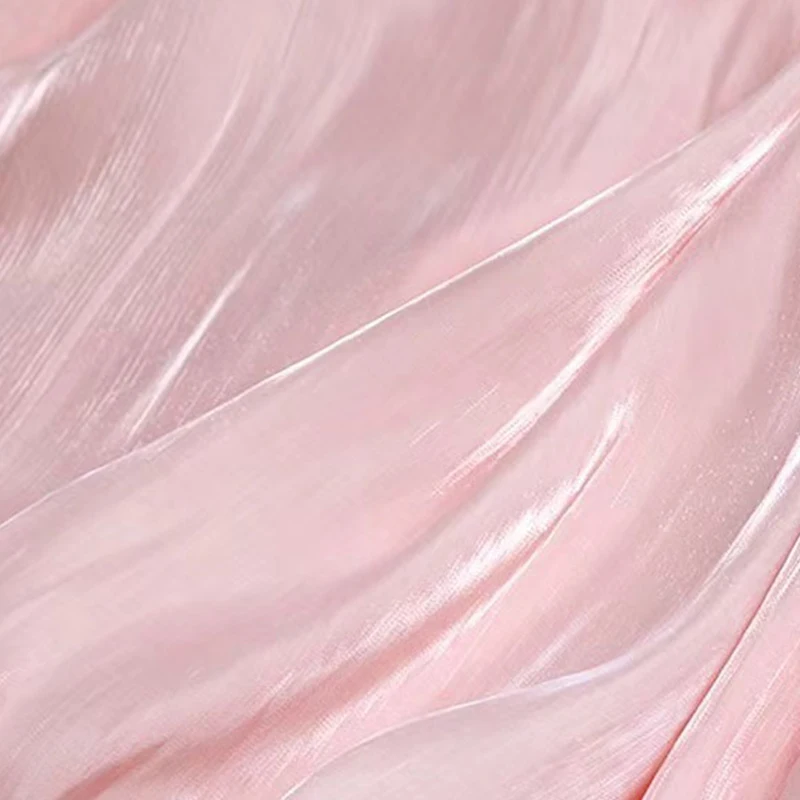 Rainbow Island Bright Silk Memory Satin Dress Fabrick, Gloss Flash Satin Silky Satin Organza Shirt Fabric