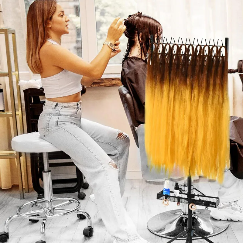 Заводская изготовленная на заказ продукция для волос магазин по индивидуальному дизайну Запираемая металлическая проволока парик наращивания стойка плетения