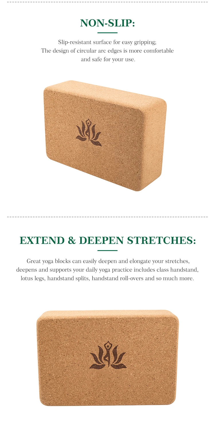 
Large Size Factory Cost yoga blocks cork Comply with EU Standard 