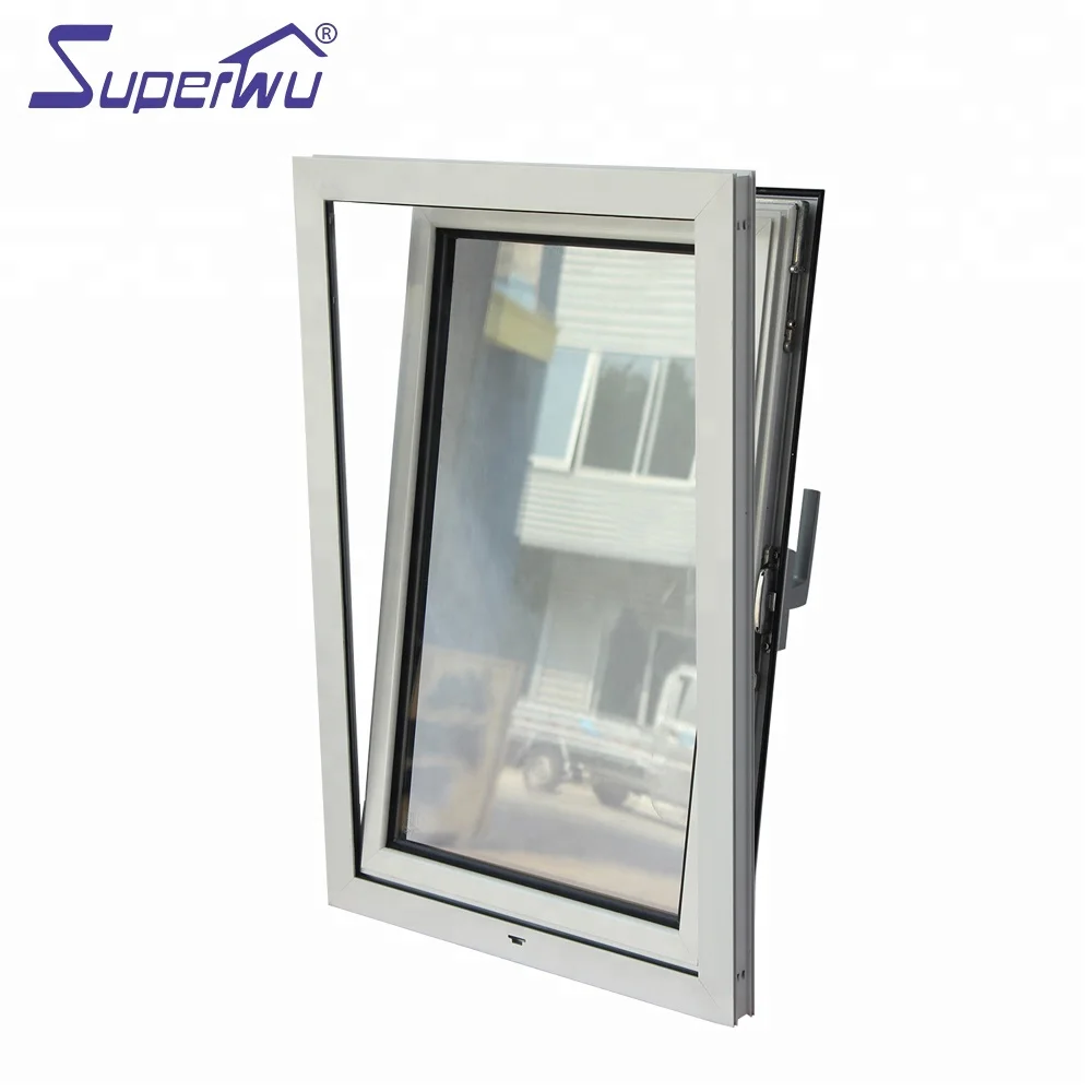 Окно в американском австралийском стиле алюминиевое пассивное окно с наклоном и поворотом четырехслойное стекло