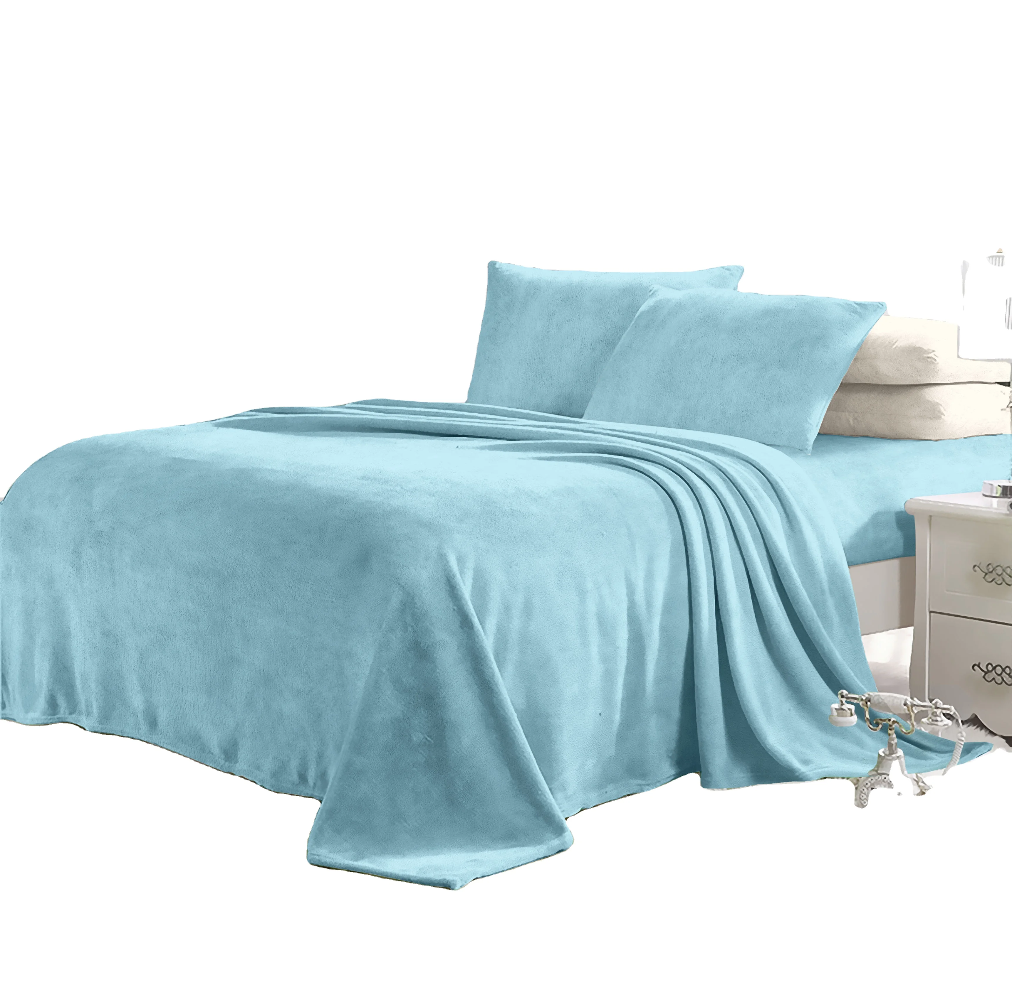 Wholesale High Quality Microfiber Flannel Sheet Set Bedroom Sets Sheets Hotel Sheet Set For Home