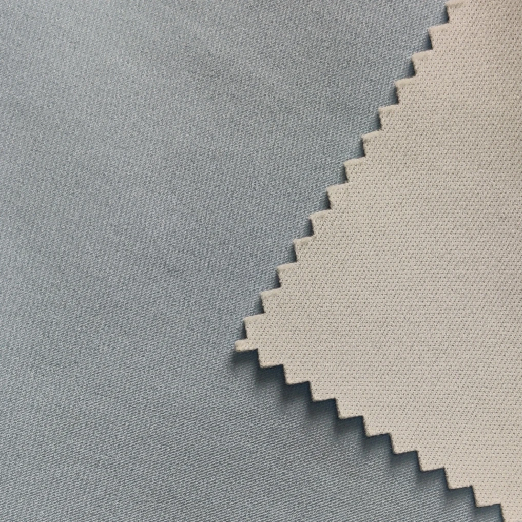 Waterproof and moisture permeable 50D mechanical elastic composite 75D double sided knitted fabric