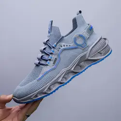 JH  China Shoe Manufacturers Running Fashion Sneakers Breathable Fly Knit Casual Walking Style Sports Shoes For Men