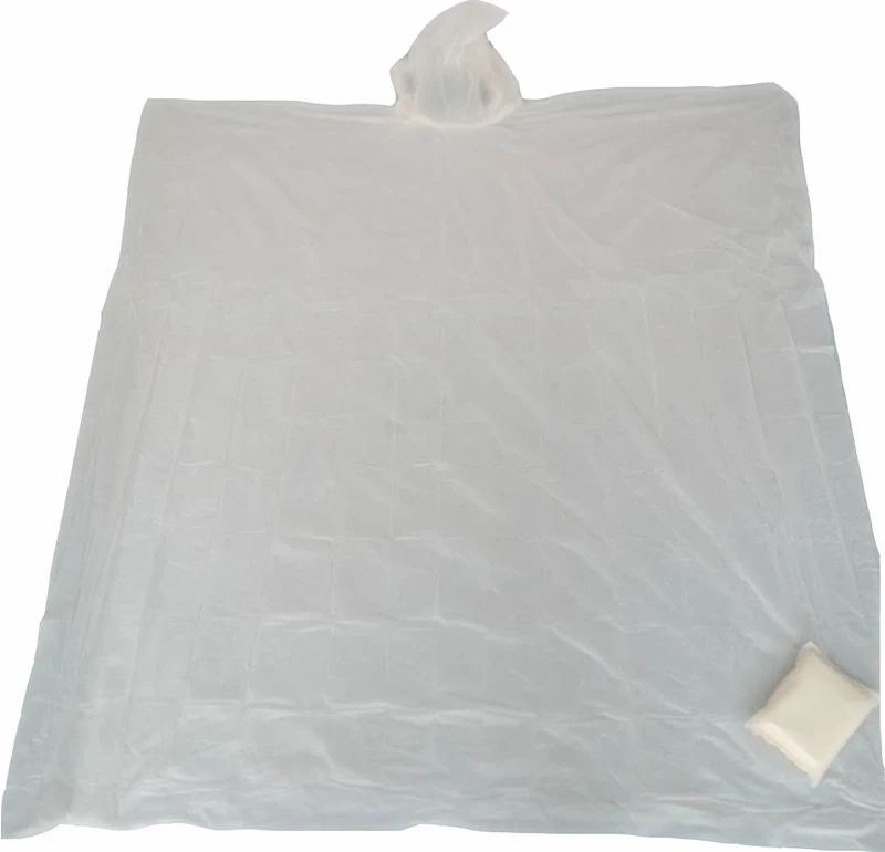 Eco friendly biodegradable bio and compostable PLA rain poncho corn starch poncho