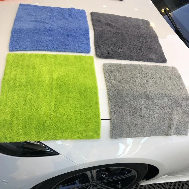Korea quality edgeless 500gsm coral fleece plush car buffing towels