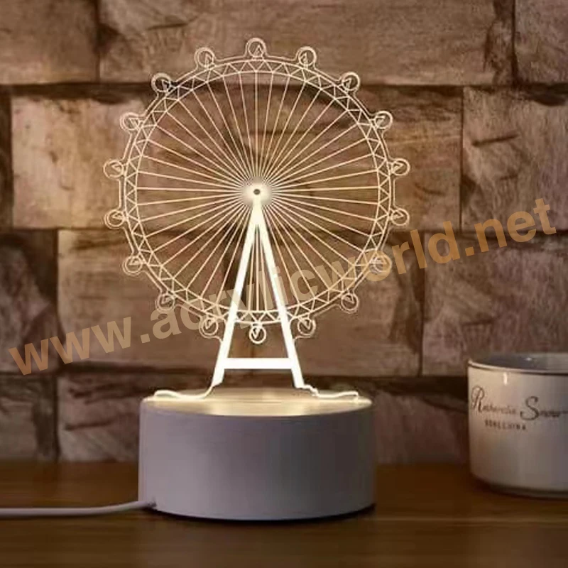 china factory 3D LED Night Light unicorn 3D illusion led lamp Multi-colored Light 3D Hologram Illusion Desk Lamp