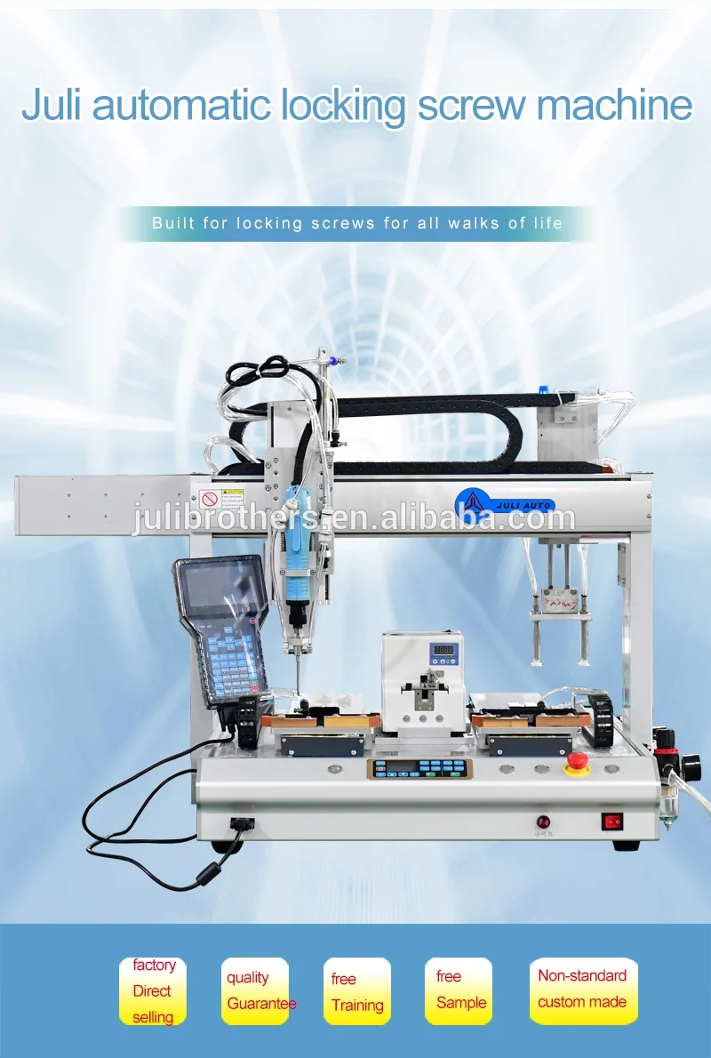 
High-efficiency five-axis desktop screwdriver fasten robot automatic locking screw machine with automatic unloading manipulator 