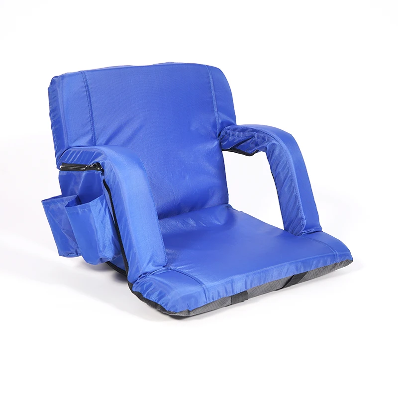 Oeytree Half-fold Stadium Seats with Back Support Portable Floor Chairs with Back and Cushion Reclining Extra Wide Bleacher Seat