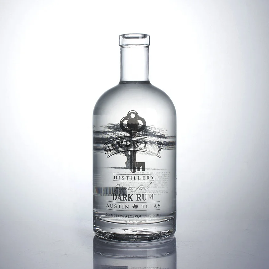 engraved extra flint cork provided top rum tequila wide finish mescal agave vodka liqueur round 750ml spirit glass bottle