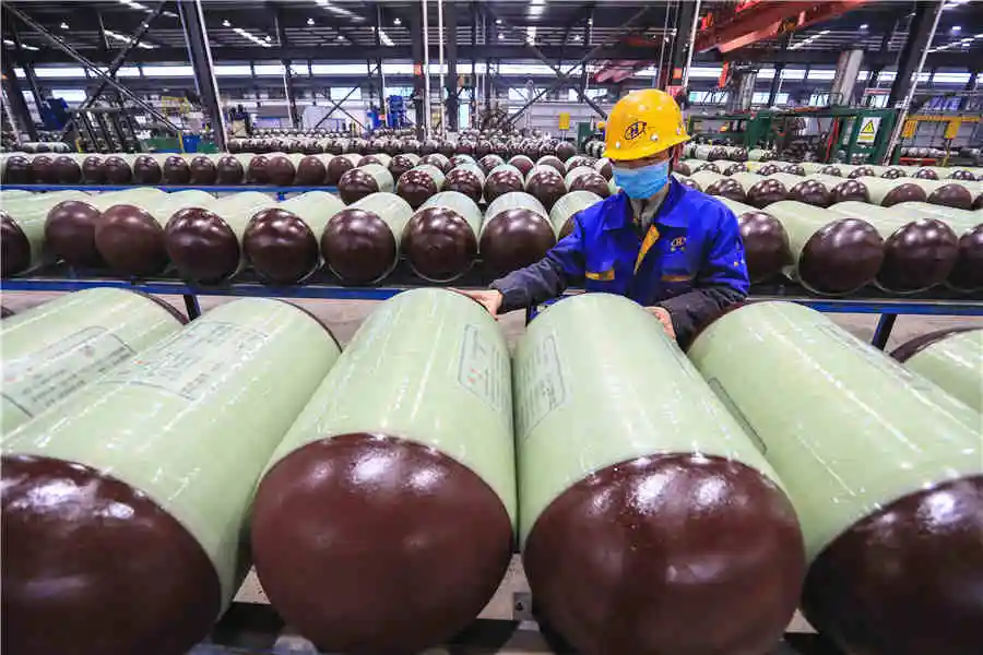 Factory Direct Sales Type 2 Cng Cylinder Composite Gas Cylinder Fiber Tank Price Hydrogen Gas Cylinder For Car For Sale