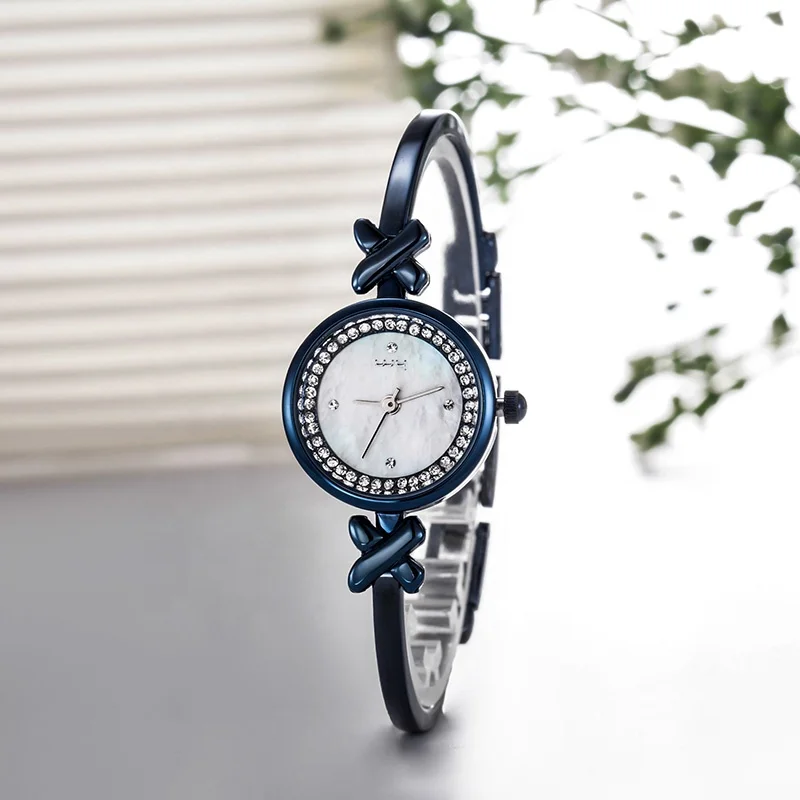 Raymons WY-022 most buyer cheap price 3ATM waterproof ladies slim stainless steel strap bracelet wrist watch women with diamond