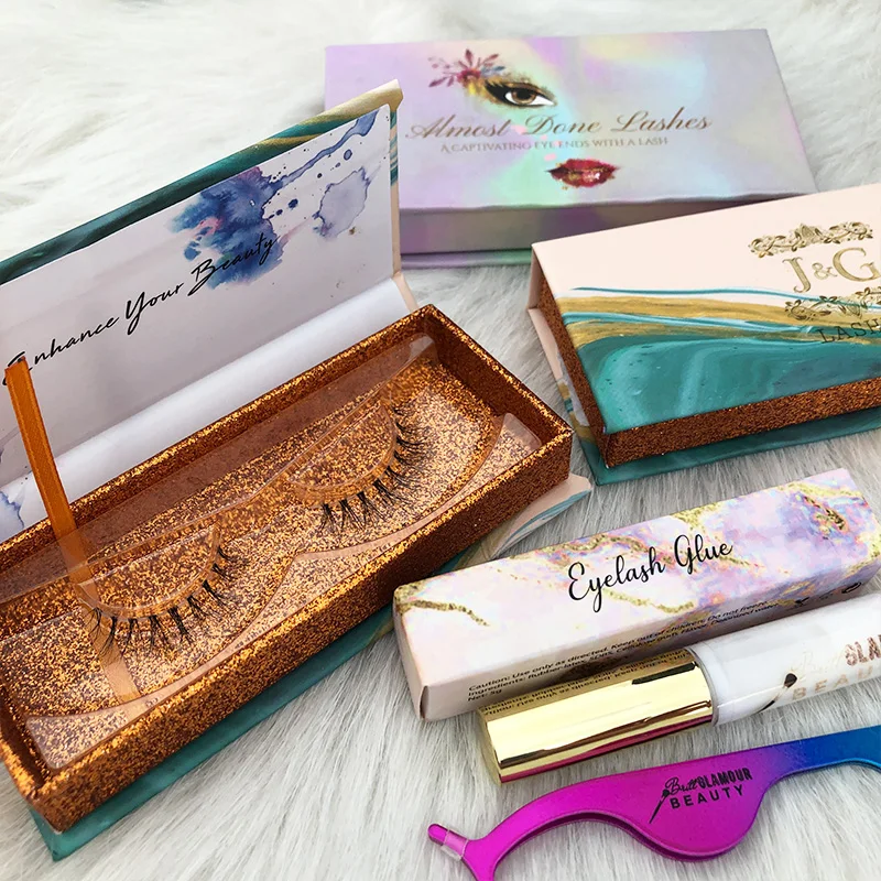 Beauty products supply eyelash strips with waterproof glue long lasting lash strip glue