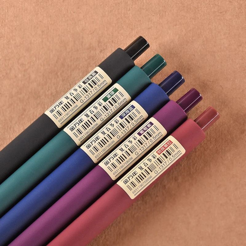 GENVANA G-1317 New Product Smooth Writing 0.5mm Antique Retractable Gel Ink Pen