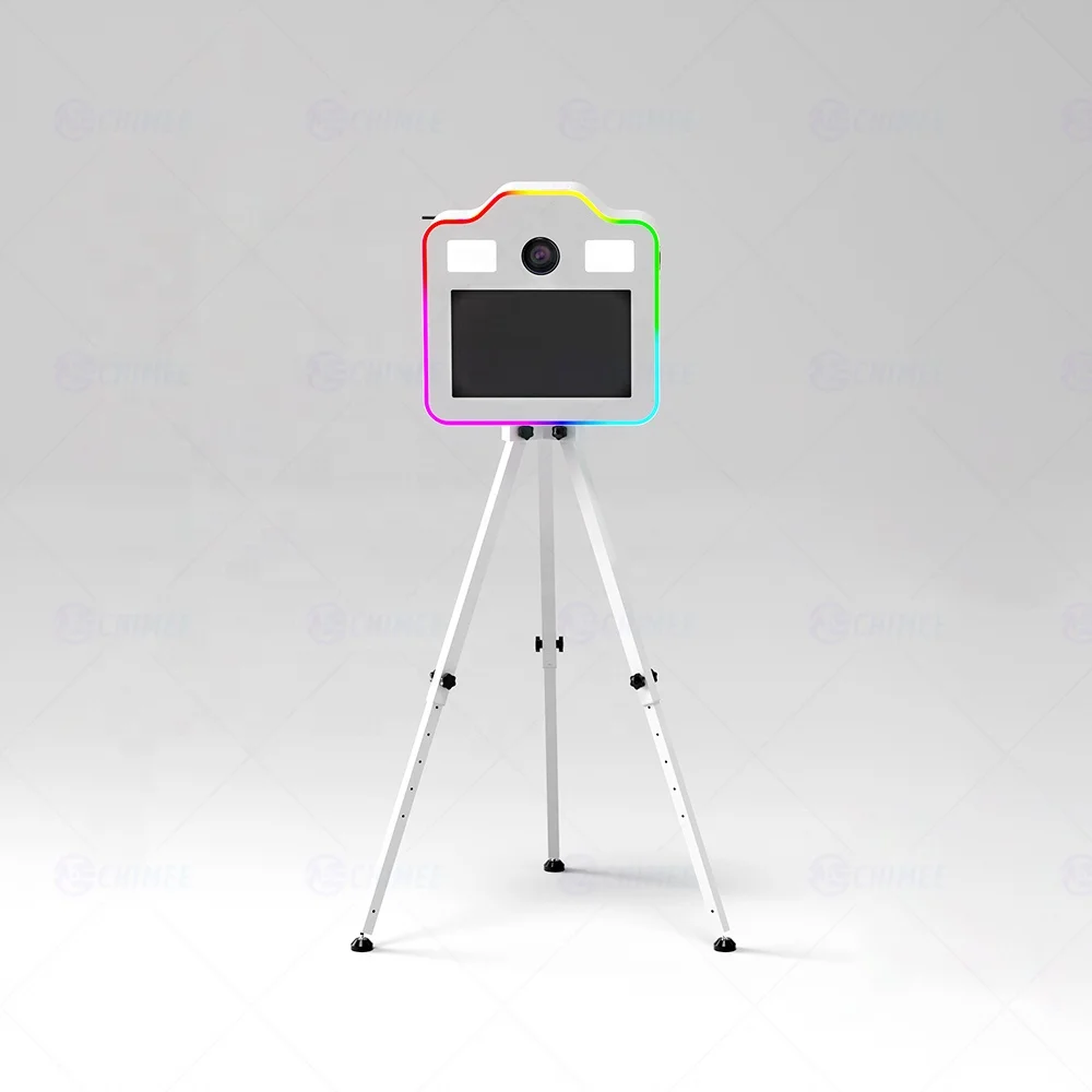 party supplies machine photobooth 15.6 inch lcd touch screen digital selfie kiosk open air photo booth shell metal case