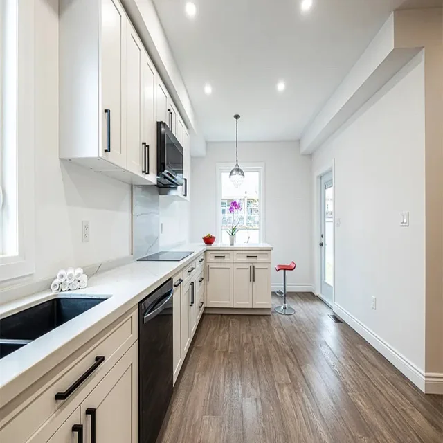 Wholesale cupboard American style morden kitchen cabinets set Install effect chart