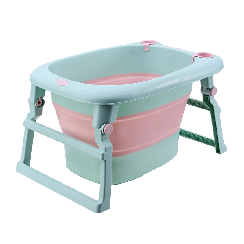 Good quality portable foldable baby bathtub, plastic infant bath tub for kids