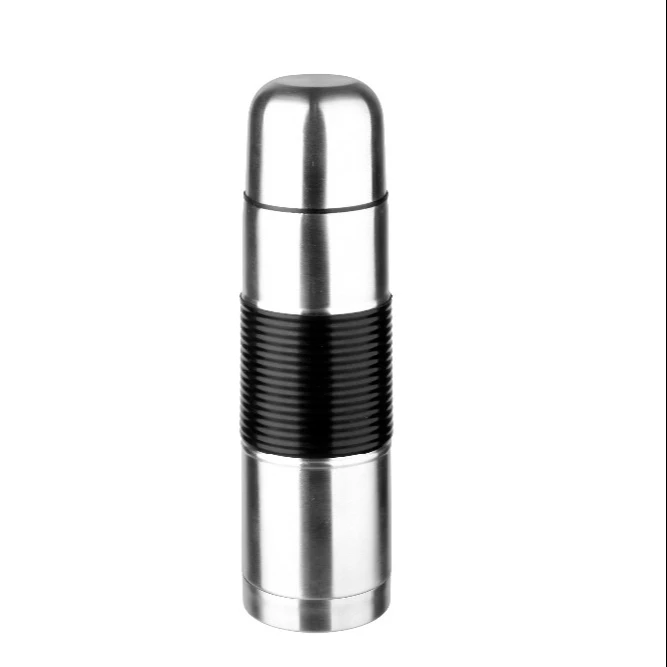 350ml/500ml/750ml/1.0L double wall stainless steel vacuum Bullet Flasks with silicone ring bell