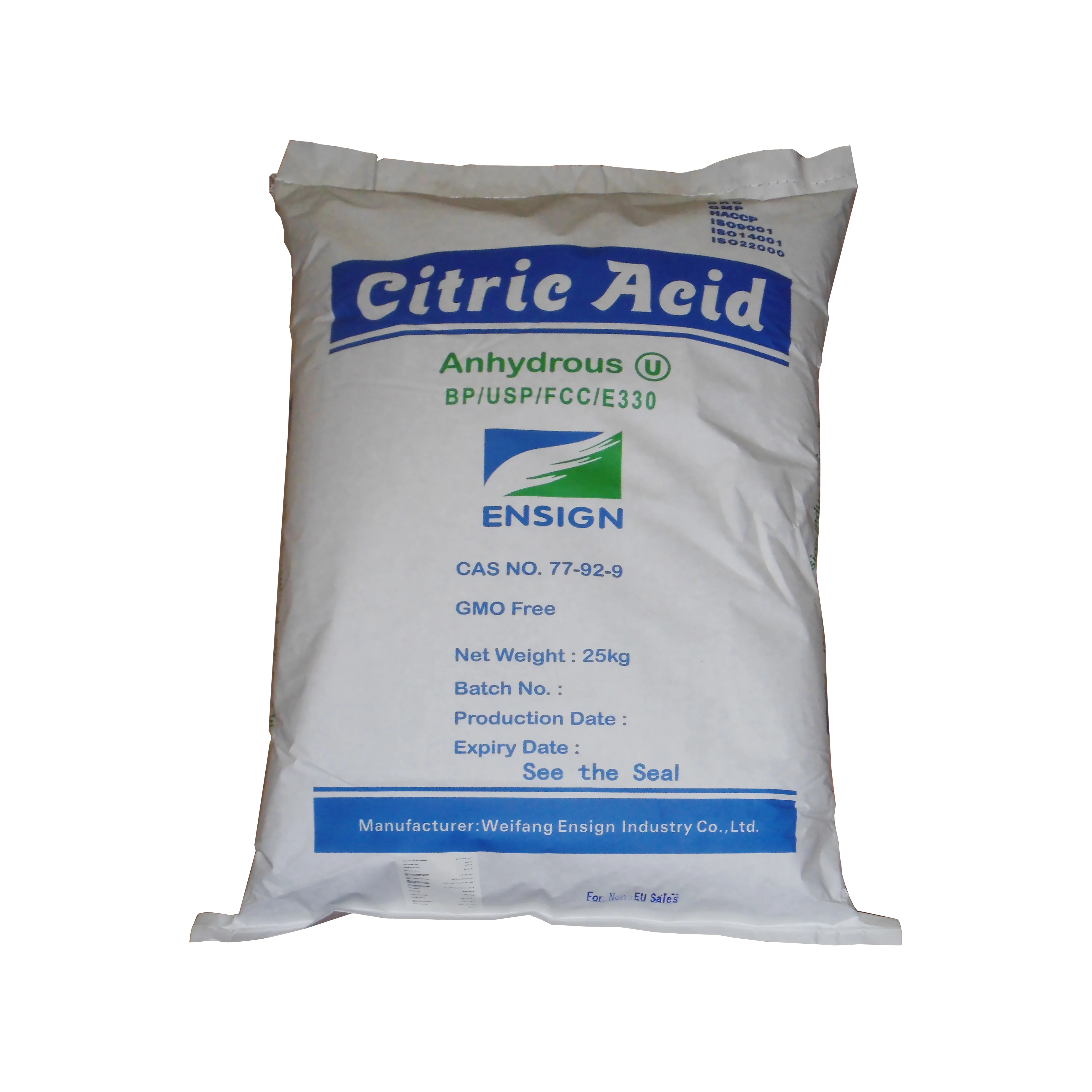 
citric acid anhydrous ttca/ensign/rzbc/cofco/union brand 