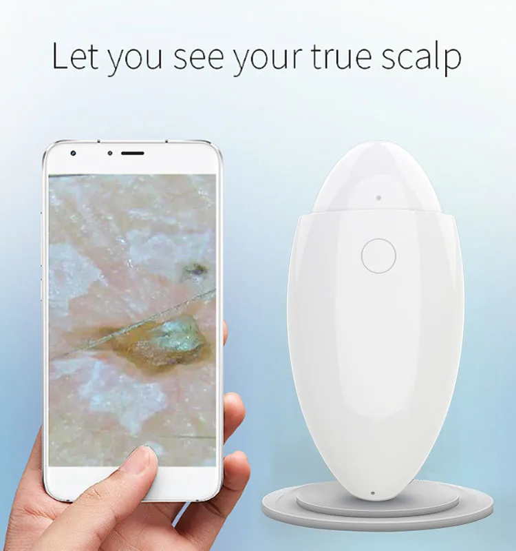 Skin scanner Scalp analyzer HD 50 times software analysis Wireless wifi connection to mobile phone