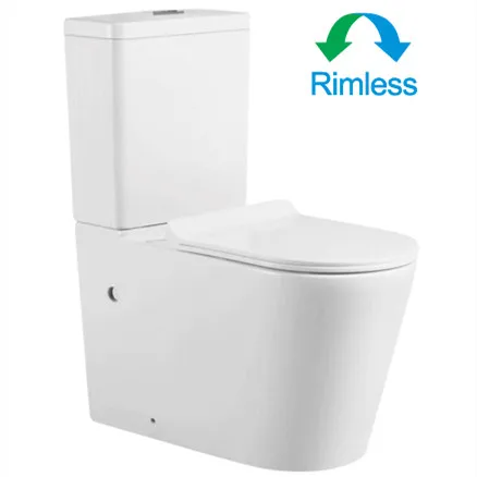 Hot sale WC rimless good price standard back to wall floor mounted two piece toilet
