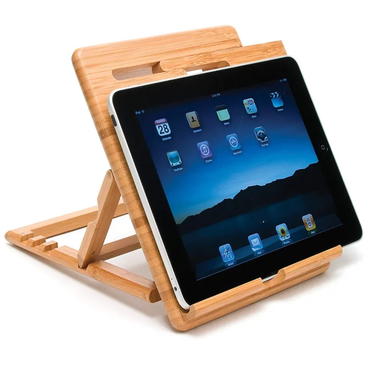 
Home decor expandable adjustable reading holder bamboo book stand 