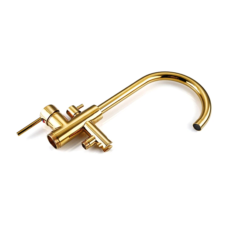 YUNDOOM New Arrivals Stainless Steel Bathroom Shower Freestanding Bathtub Faucet Telephone Shower