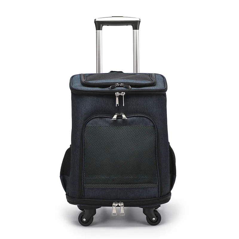 Pet trolley case portable Omni Wheel Multi-function cat cage dog carrier abrasion resistant