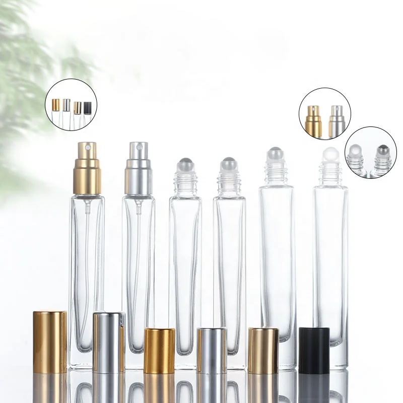 Roll On Travel Size High Quality Parfum Bottle Essence Oil 10ml Glass Roller ball Perfume Bottle