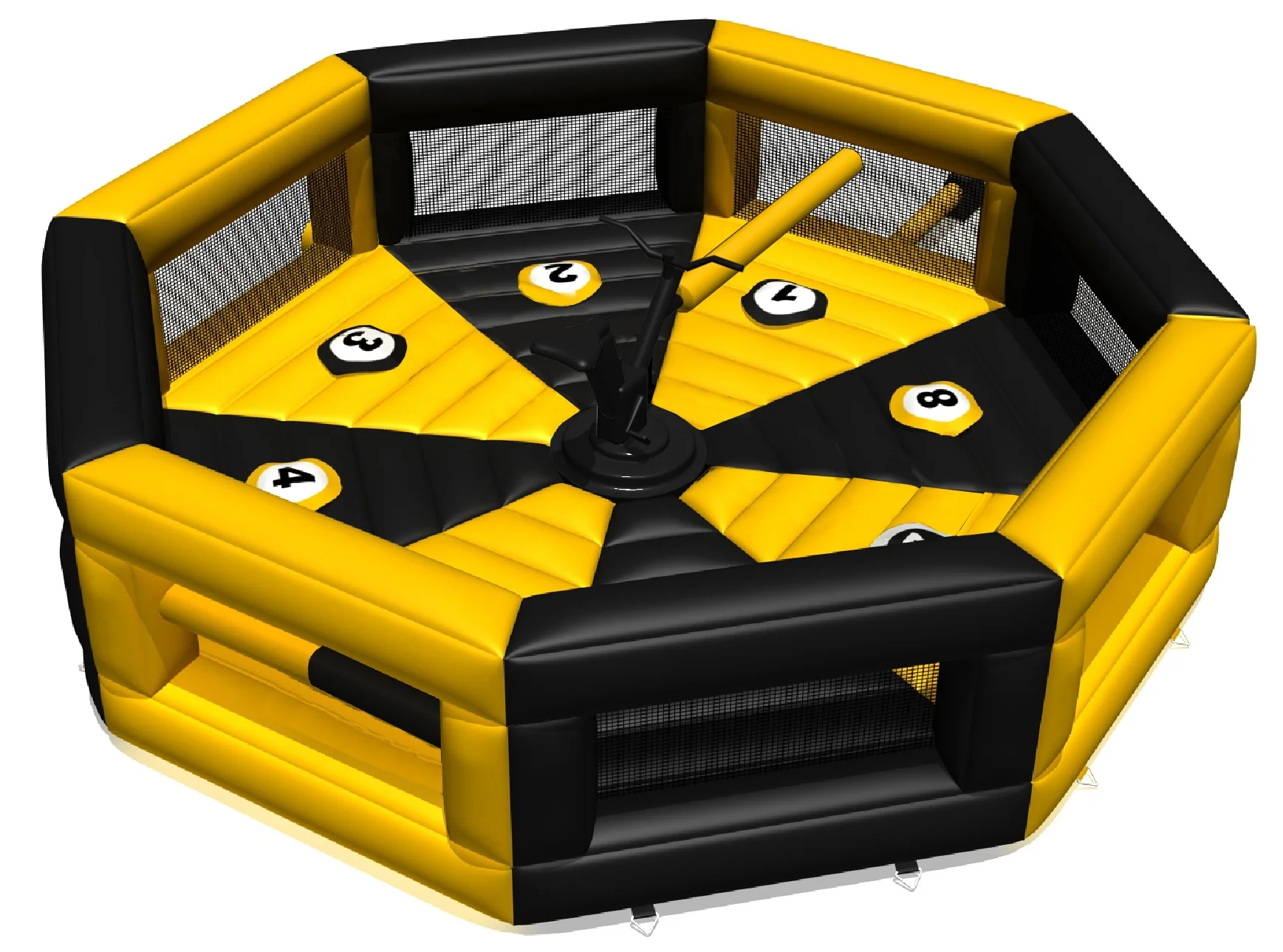 Factory price wholesale inflatable machine wipeout games kids meltdown last man standing swepper mechanical games adult for sale