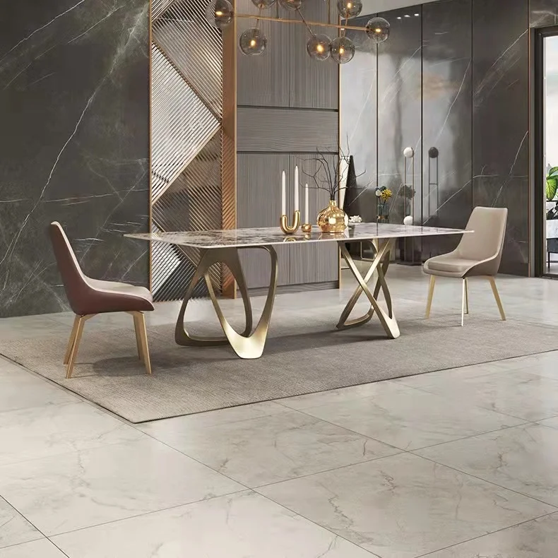 Hot Sale Customizable New Luxury Modern Dining Room Home Furniture 6 Dining Chairs dinner table with chair