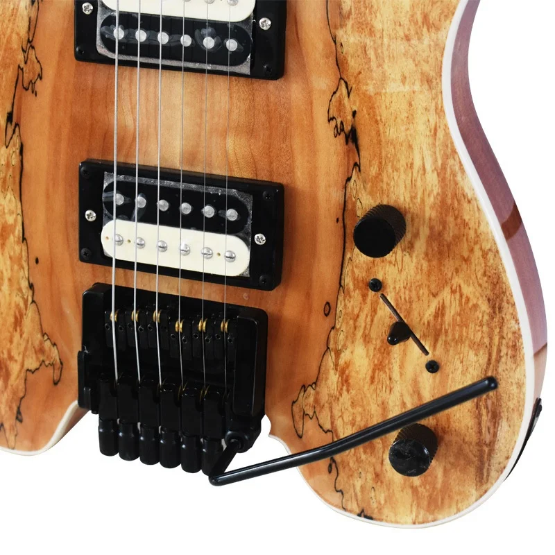 Wholesale Acoustic Electric Headless Guitar 24 frets headless Multiscale guitar Best Headless Electric Silent Travel Guitar