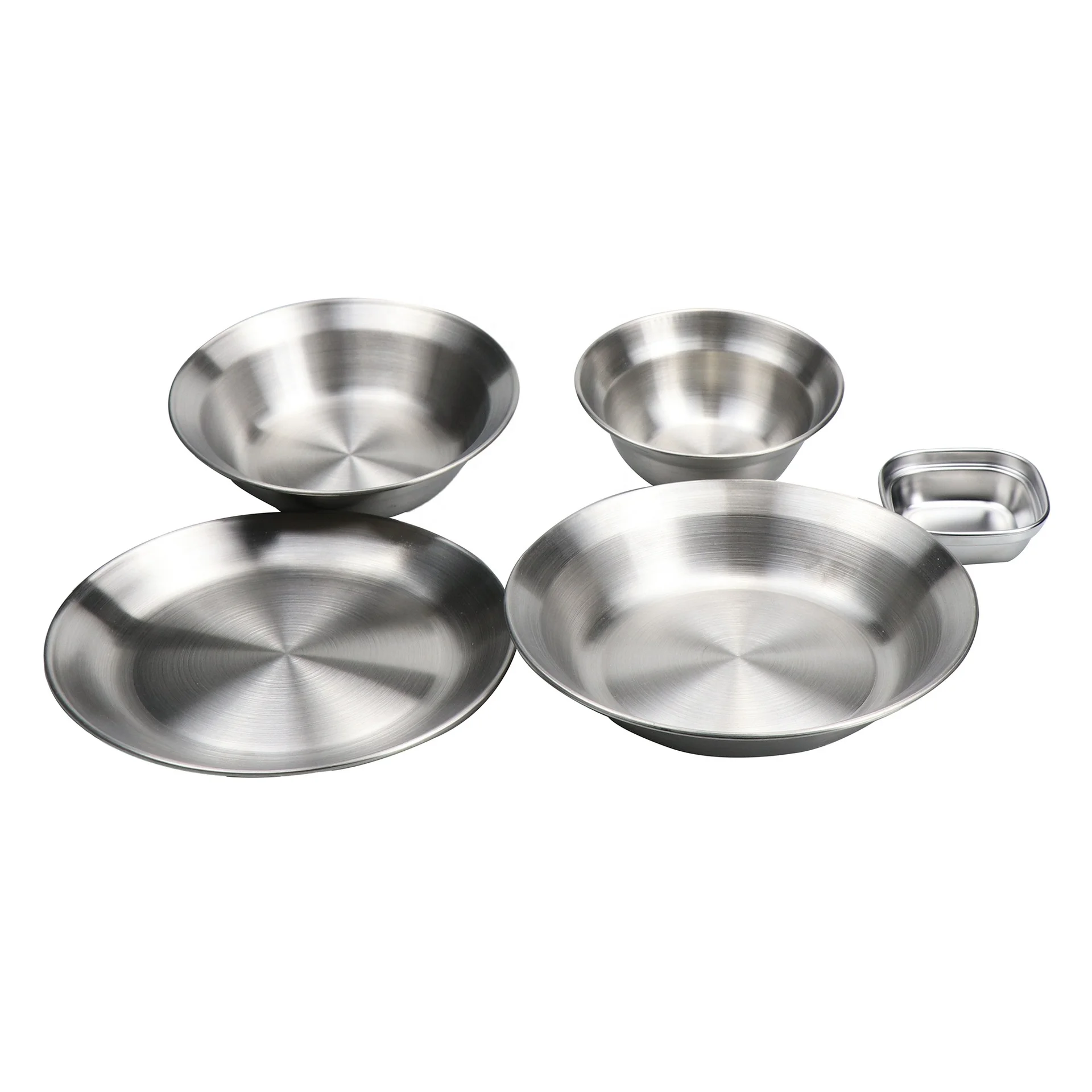 10 Piece Set Of Household Portable Outdoor Camping Tableware Barbecue Plate Household Soup Bowls And Dishes