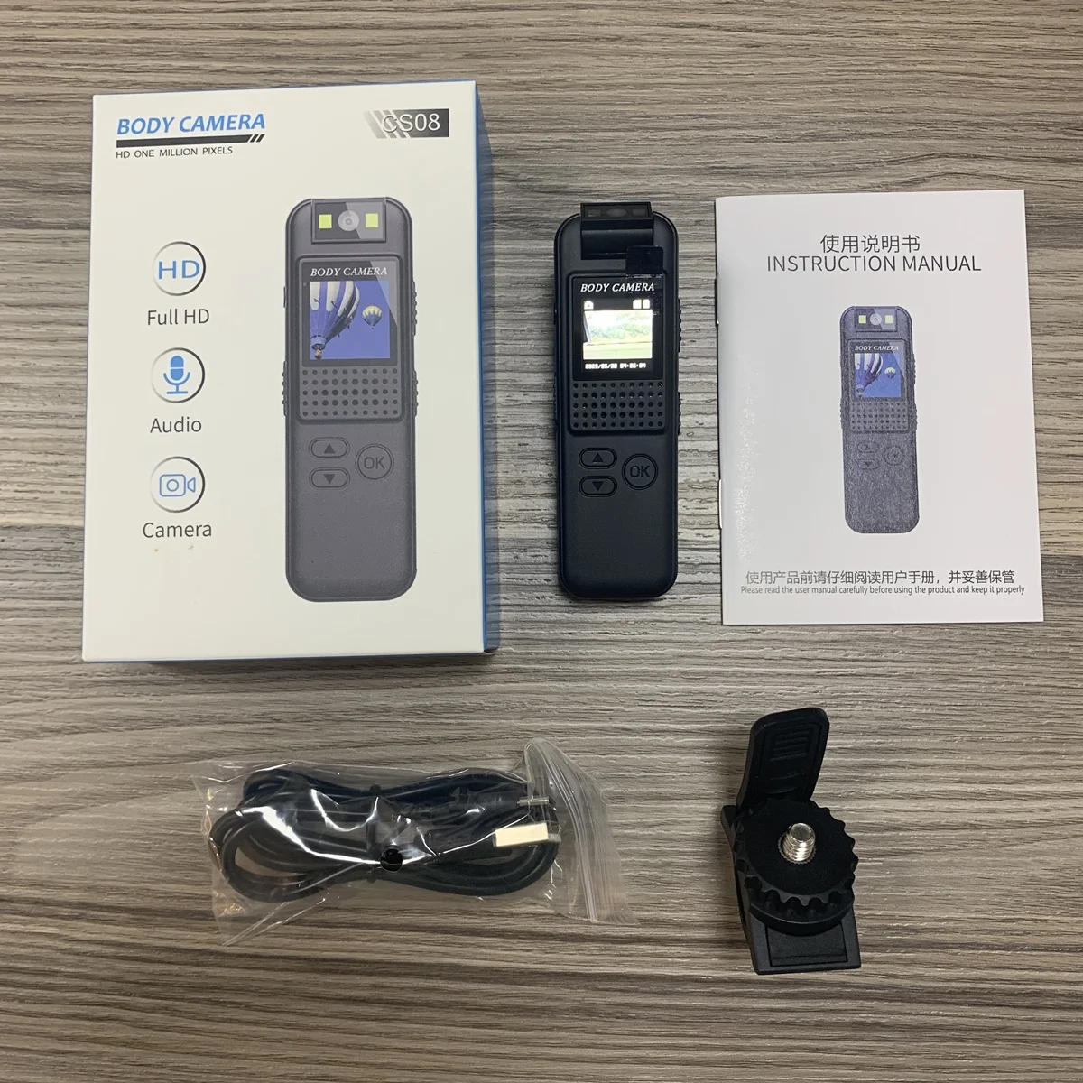 Clear Sound Voice Recorder 180 Degree Rotatable Bike Camera CS08 With 1.13' Screen and Flashlight