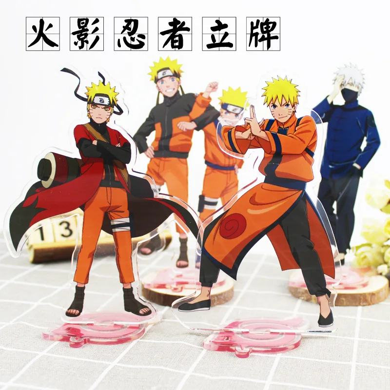 Mixed Anime Kakashi Custom Printed Acrylic Standees Creative Luffy Chainsaw Man Plastic Figure Stand Ornament for desk Decor