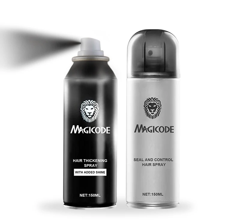 Hair thickening spray seal and control hair root spray with added shine instant color cover for hair loss treatment