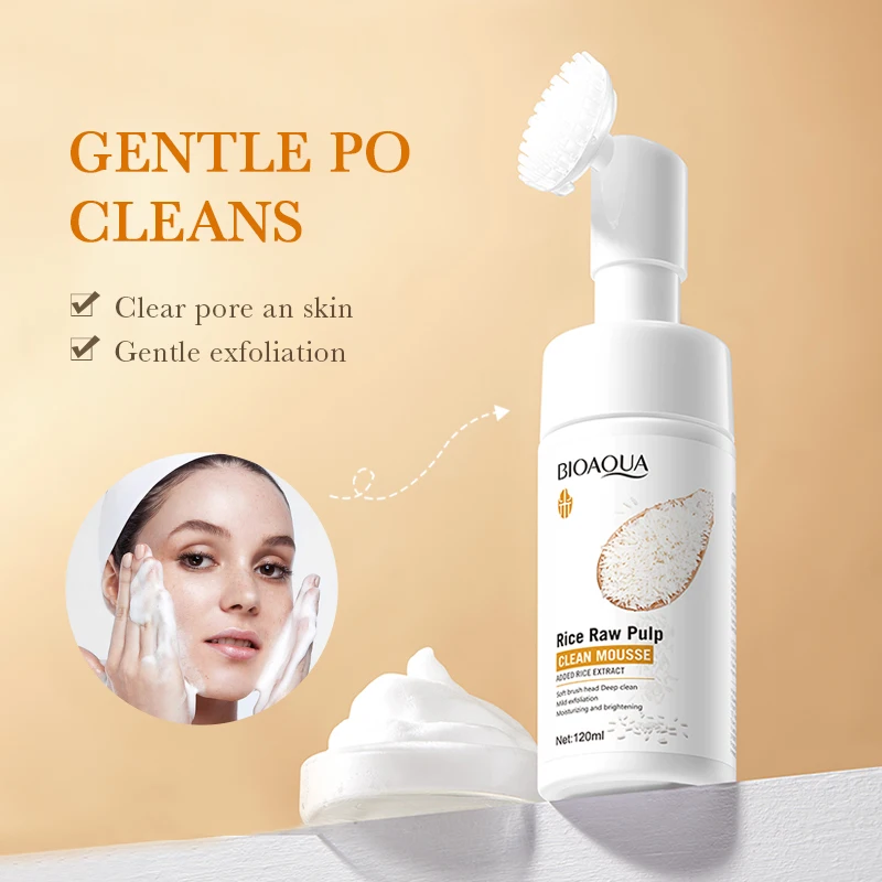Wholesale Privatel Label Gentle Moisturizing Pore Clearing Rice Facial Cleanser