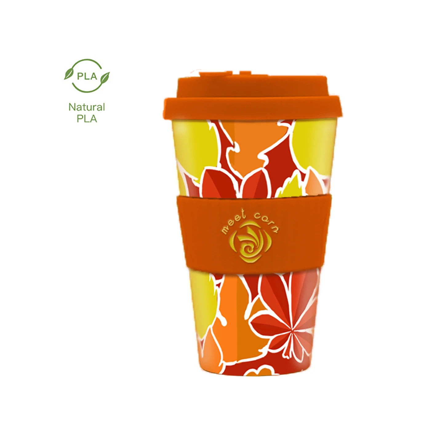 Eco friendly 100% Biodegradable Compostable PLA  Bamboo Paper Cups 8 12 16oz