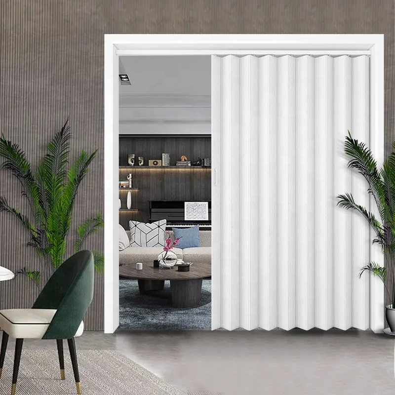 Easy Install Retractable PVC Folding Door For Home