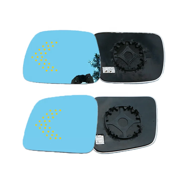 1 pair Side Rearview Mirror Blue Glass Lens with LED indicator For Jeep Grand Cherokee 2009-2020 Wide Angle View anti glare