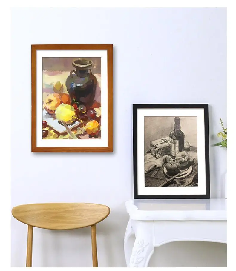 High Quality Mdf Black Wooden Painting Frame A4 A3 4*6 5*7 6*8 8*10 Wall Hanging Customize Wood Poster Picture Photo Frame