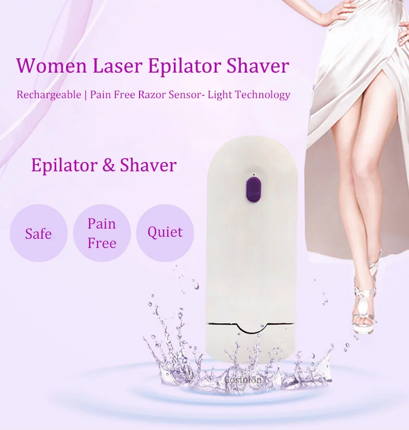 beauty equipment hair cutting portable smooth touch free sensor light safely shaver epilator painless hair removal machine