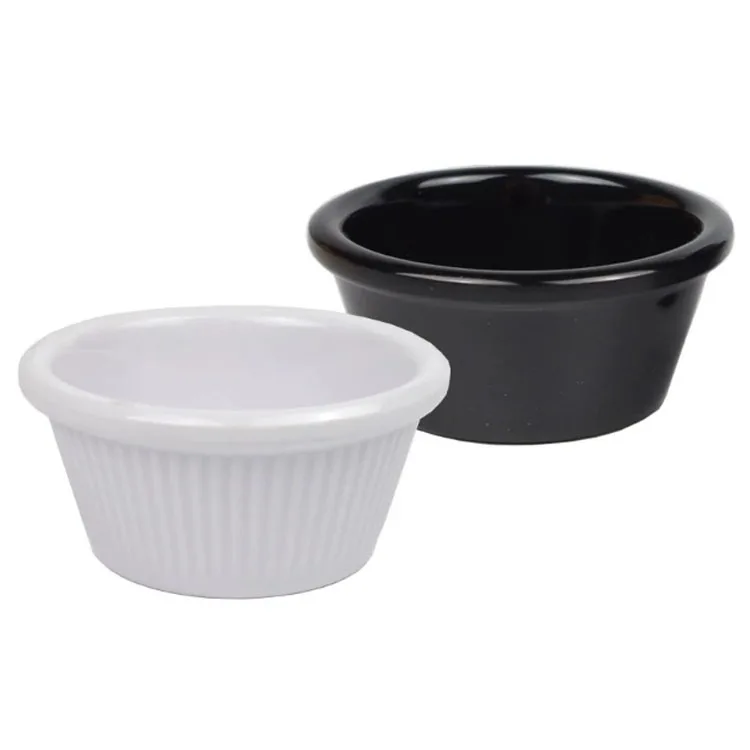  1 5 oz/2oz/4oz белый рифленый пластиковый меламин ramekin пластиковые