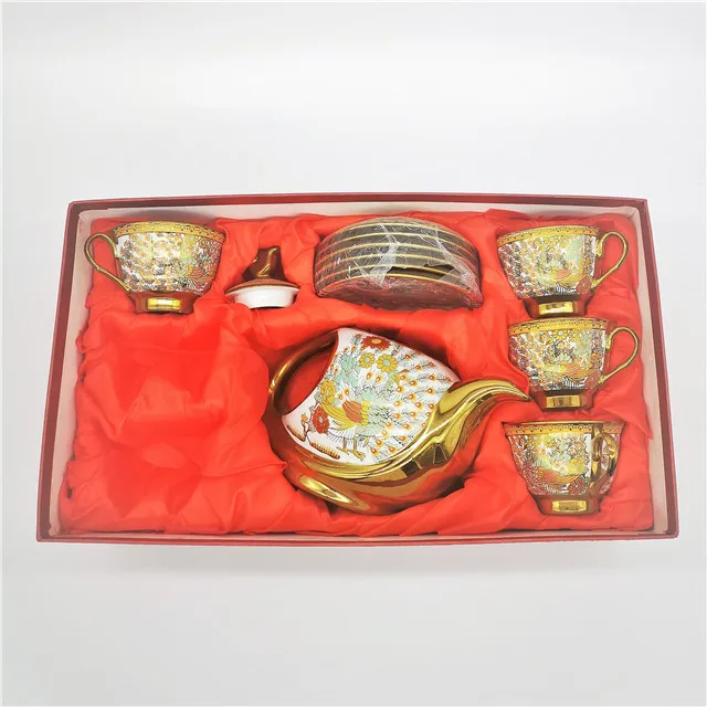 
13pcs turkish coffee set, gold plated tea set, tea cup and saucer 