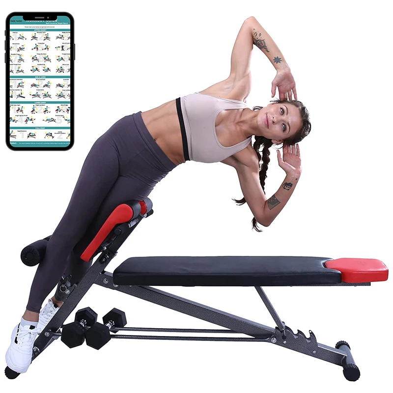 
Gym Finer Form Workout Abs And Waist Training Barbells Bench Adjustable Ab Sit up Decline Flat Dumbbell Bench Multi System 