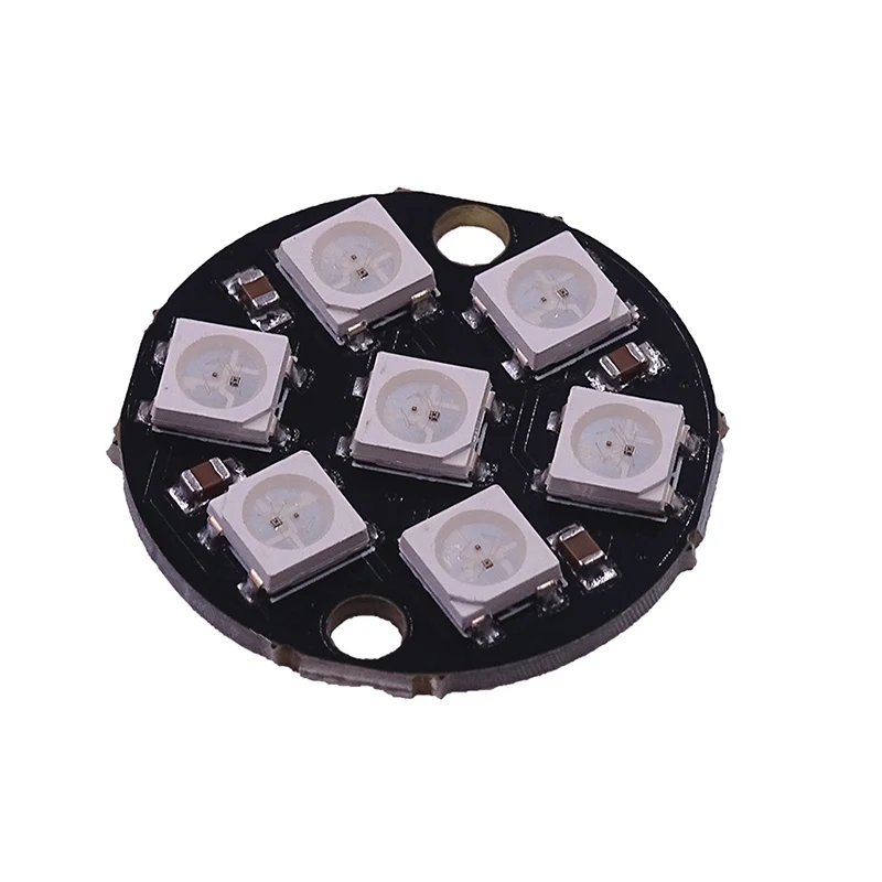 7-WS2812B DC5V 7 цифровая светодиодная панель матрица гибкий светодиодный экран 8*8 5050 RGB WS2812 кольцо индивидуально адресуемые пиксели
