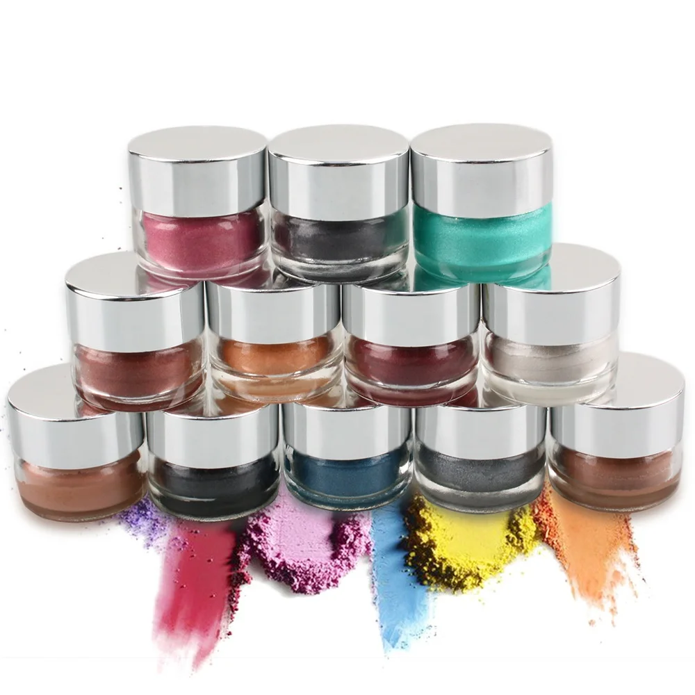 OEM professional eyes cosmetics luminous makeup gel  13 colors high pigment shimmer glitter single eyeshadow cream