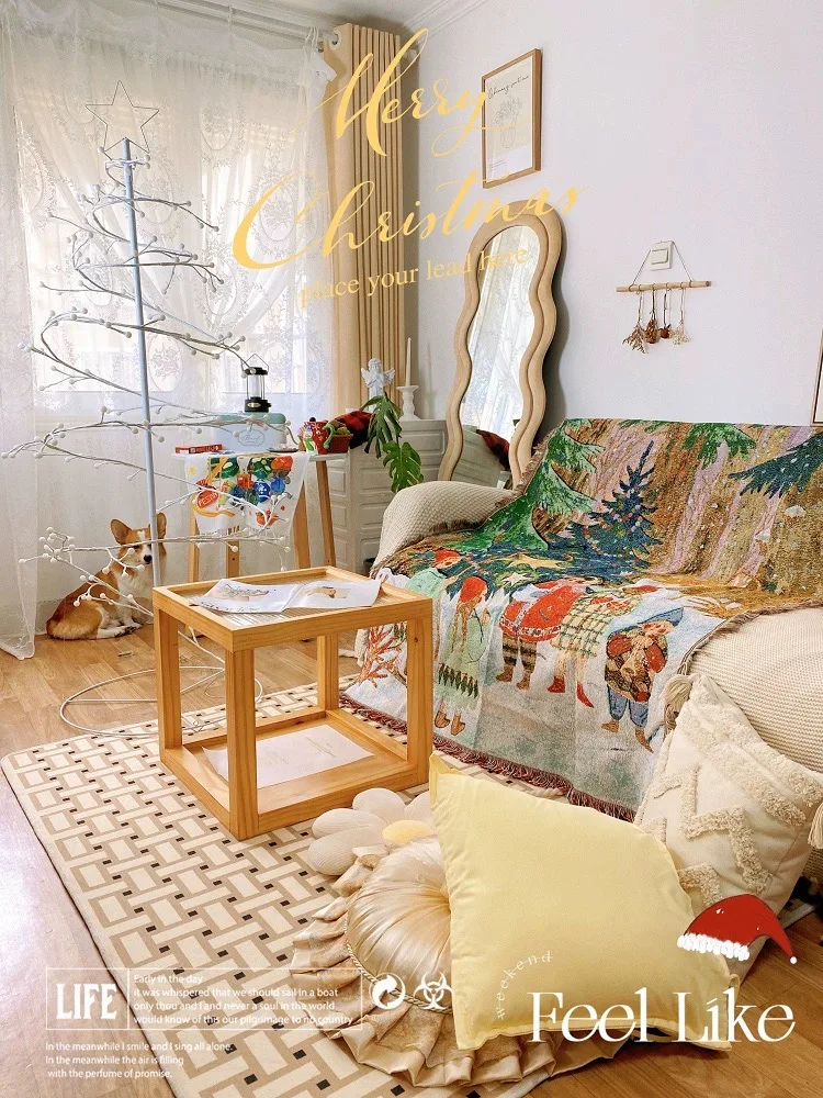 Christmas Tapestry Hanging Woven Personalized Custom Woven Tapestry Wall Tapestry For Bedroom