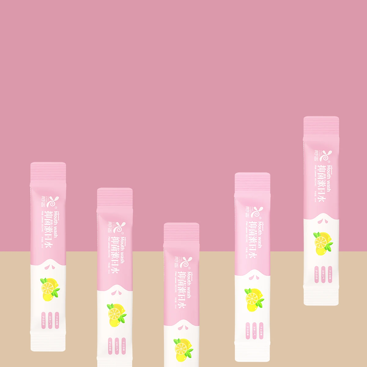 New Travel Portable 100% Natural Mint Lemon Flavor Teeth Whitening Mouthwash Without Alcohol