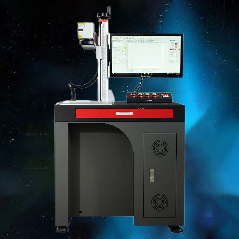 Hot Sale Long Service Life 30w 50w Desktop Type Laser Marking Machine For Metal And Non-Metal